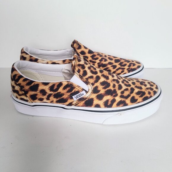 Vans Leopard Cheetah Print Slip On Sneakers Women's Size 8.5 / Men's Size 7 - Picture 5 of 12